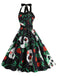 1950s Halloween Skull Halter Lace-Up Dress, vintage dress, retro fashion, rockabilly, pin-up fashion - perfect for women who love vintage and retro fashion