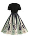 1950s Halloween Spider Web Print Patchwork Dress - vintage dress, retro fashion, rockabilly