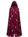 1950s Halloween Star & Moon Velvet Long Hooded Cape, vintage fashion, retro style - perfect for women who love vintage and retro fashion