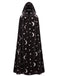 1950s Halloween Star & Moon Velvet Long Hooded Cape, vintage fashion, retro style - perfect for women who love vintage and retro fashion