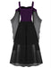 1950s Halloween Witch Transparent Sleeves Strap Dress: timeless style reimagined