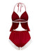 1950s Halter Lace Satin Pajama Set - vintage fashion, retro style