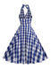 1950s Halter Plaid Belted Swing Dress: timeless style reimagined
