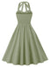 1950s Halter Pockets Backless Swing Dress: where 1950s romance meets her modern spirit