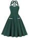 1950s Halter Pockets Backless Swing Dress — the kind of 1950s dress that makes strangers smile
