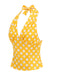 1950s Halter Polka Dots Backless Top - vintage fashion, retro style