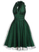 1950s Halter Polka Dots Mesh Dress: timeless style reimagined