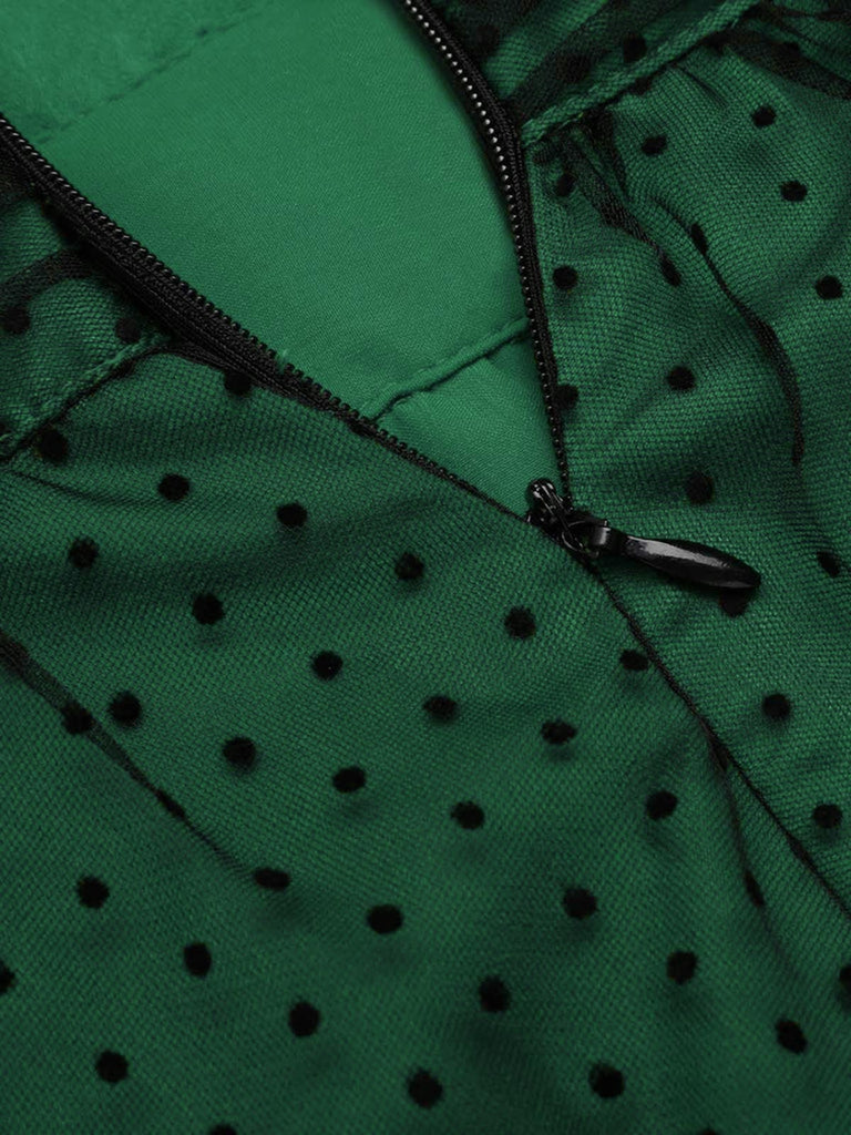 1950s Halter Polka Dots Mesh Dress: timeless style reimagined
