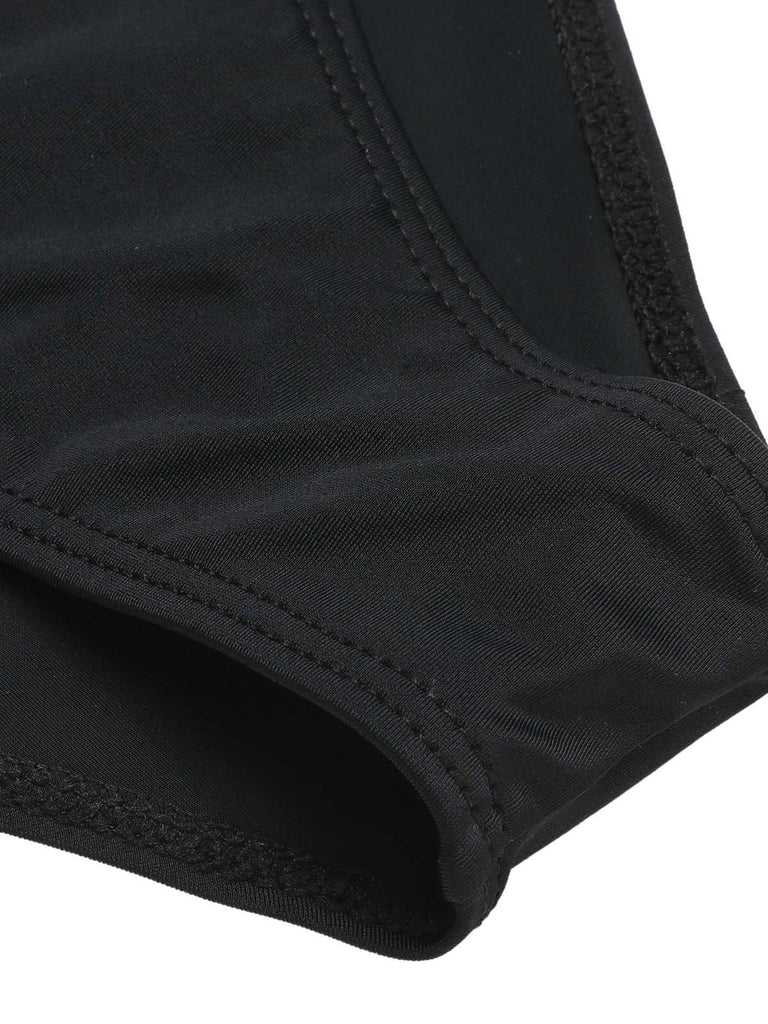 Black 1950s Halter Polka Dots Mesh Swimsuit: 1950s Riviera elegance, reimagined for her