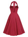 1950s Halter Solid Swing Corset Dress: where 1950s romance meets her modern spirit