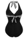 1950s Halter Stripes One-Piece Swimsuit — because 1950s glamour never goes out of style