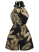 1950s Halter Tropical Palm-Leaf Romper - vintage jumpsuit, retro fashion