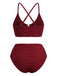 1950s High Waist Halter Tankini Set - vintage fashion, retro style