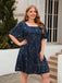 She slips into this 1950s Hot Stamping Stars Square Neck Dress and suddenly it's a 1950s daydream