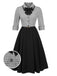 1950s Houndstooth Detachable Bow Collar Dress, vintage dress, retro fashion, rockabilly, pin-up fashion - perfect for women who love vintage and retro fashion