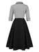 1950s Houndstooth Detachable Bow Collar Dress, vintage dress, retro fashion, rockabilly, pin-up fashion - perfect for women who love vintage and retro fashion