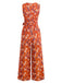 1950s Cotton Sleeveless All-Over Floral Belted Jumpsuit - vintage jumpsuit, retro fashion