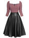 1950s Knitted Leather Patchwork Dress — vintage elegance for the modern woman
