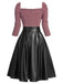 1950s Knitted Leather Patchwork Dress: timeless style reimagined