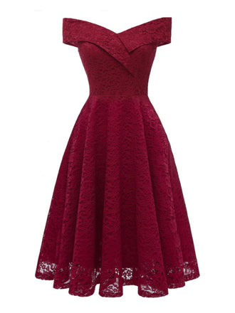 1950s Lace Floral Swing Dress: timeless style reimagined