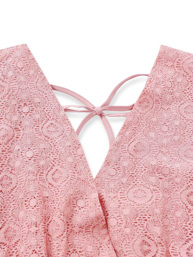 1950s Lace Patchwork Dress 3