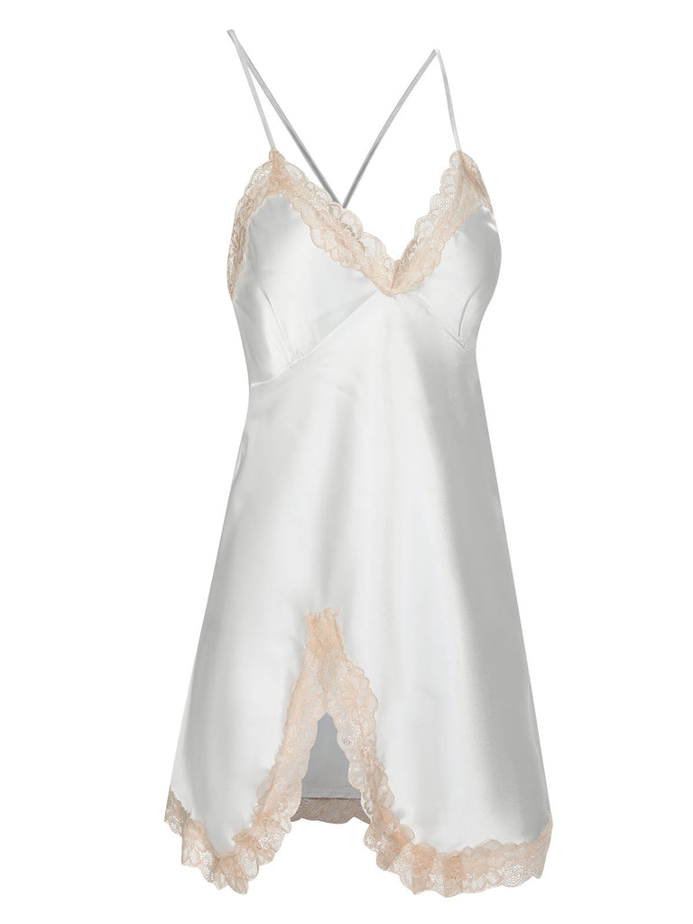 1950s Lace Patchwork Suspender Sleepwear | 1950s | vintage nightgown, retro sleepwear