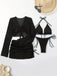 1950s Lace Tie Bow Vintage Bikini, vintage swimsuit, pin-up swimwear - perfect for women who love vintage and retro fashion
