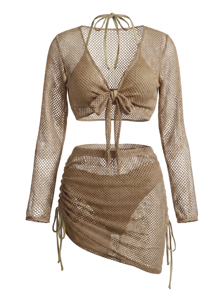 1950s Lace Tie Bow Vintage Bikini, vintage swimsuit, pin-up swimwear - perfect for women who love vintage and retro fashion