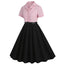 1950s Lapel Contrast Belted Dress: where 1950s romance meets her modern spirit