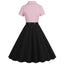 This 1950s Lapel Contrast Belted Dress wraps her in 1950s elegance, one twirl at a time
