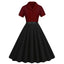 1950s Lapel Contrast Belted Dress — a 1950s silhouette that turns sidewalks into runways