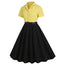 1950s Lapel Contrast Belted Dress — the kind of 1950s dress that makes strangers smile