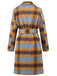 1950s Lapel Contrast Plaids Belted Coat - vintage fashion, retro style