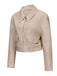 1950s Lapel Leather Long Sleeve Jacket - vintage fashion, retro style