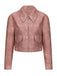 1950s Lapel Leather Long Sleeve Jacket - vintage fashion, retro style