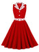 She slips into this 1950s Lapel Polka Dots Sleeveless Belted Dress and suddenly it's a 1950s daydream
