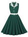 1950s Lapel Polka Dots Sleeveless Belted Dress, vintage dress, retro fashion, rockabilly, pin-up fashion - perfect for women who love vintage and retro fashion