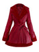 1950s Leather Fur Collar Hooded Coat - vintage fashion, retro style