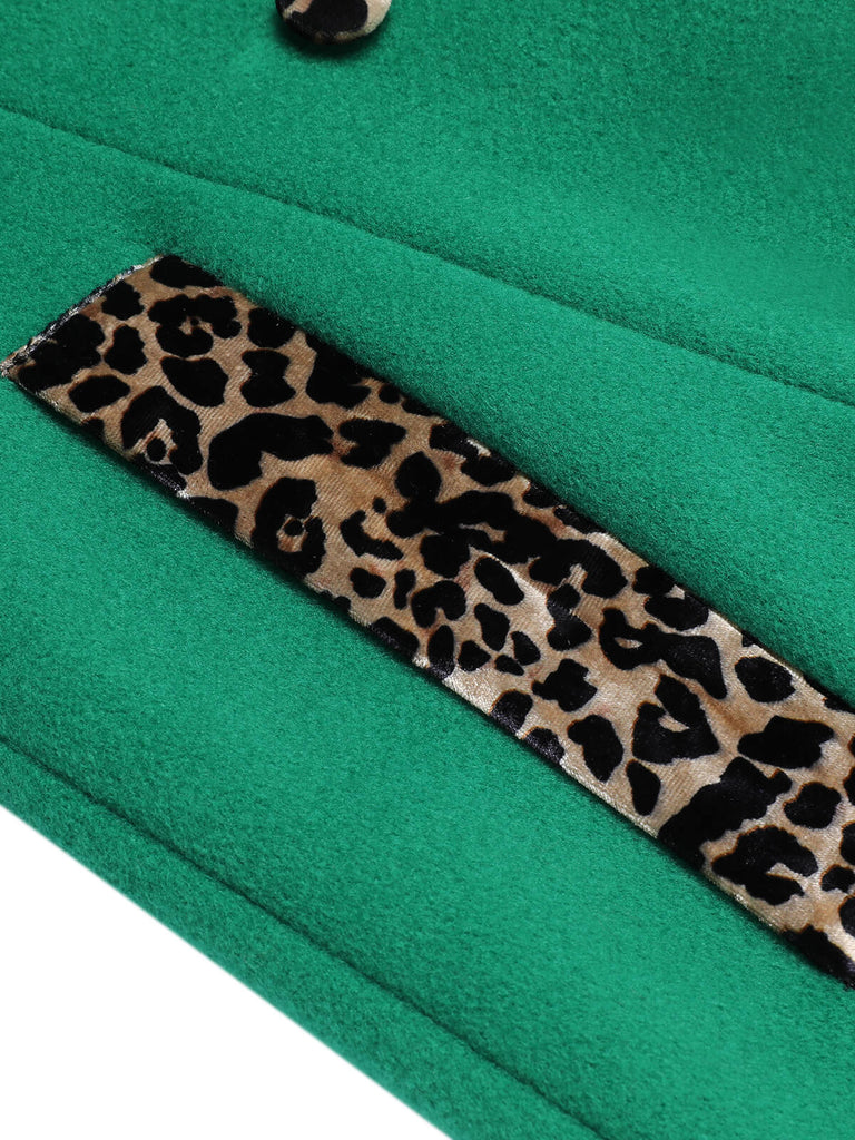 1950s Leopard Patchwork Button Coat — 1950s sophistication that wraps her in quiet power