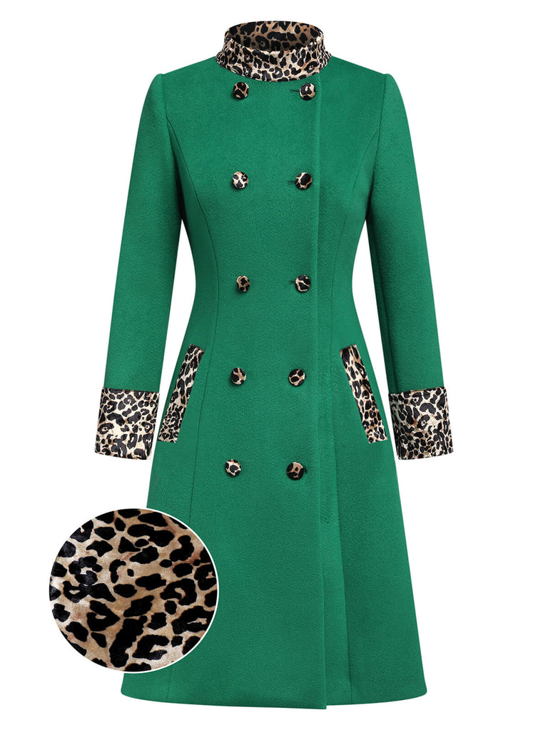 1950s Leopard Patchwork Button Coat — 1950s style that speaks before she does