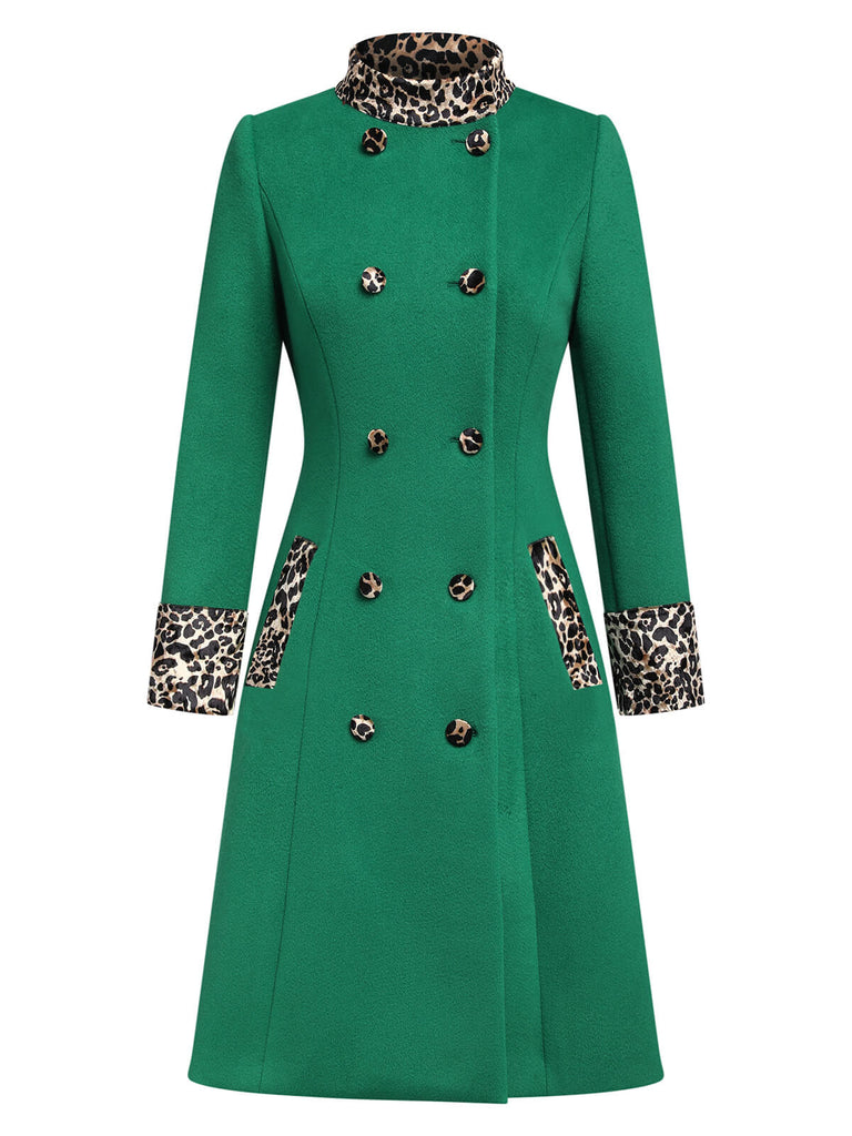 She throws on this 1950s Leopard Patchwork Button Coat and the city feels like 1950s Paris