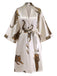 1950s Leopard Print Satin Robe with Belt - vintage fashion, retro style