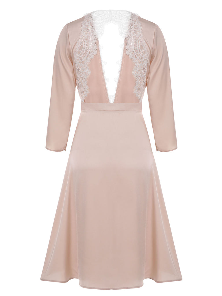 1950s Long Ice Silk Backless Nightgown — vintage elegance for the modern woman