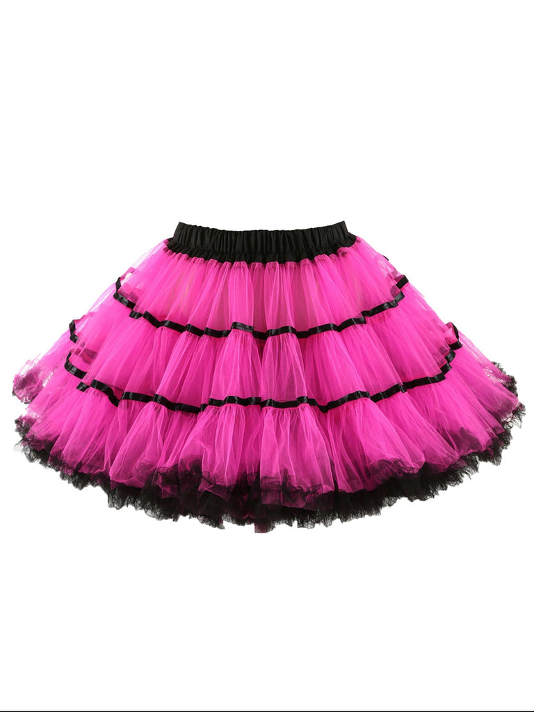 1950s Mesh Color Binding Underskirt Petticoat - vintage skirt, retro style