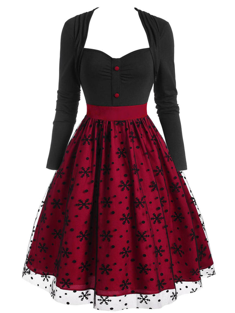 1950s Mesh Patchwork Vintage Dress: timeless style reimagined