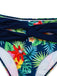 Multicolor 1950s Tropical Plants Patchwork Bikini Set - vintage fashion, retro style