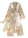 2PCS 1950s Floral Straps Satin Nightgown & Matching Robe - vintage nightgown, retro sleepwear