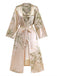 2PCS 1950s Floral Straps Satin Nightgown & Matching Robe - vintage nightgown, retro sleepwear
