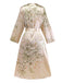 2PCS 1950s Floral Straps Satin Nightgown & Matching Robe - vintage nightgown, retro sleepwear