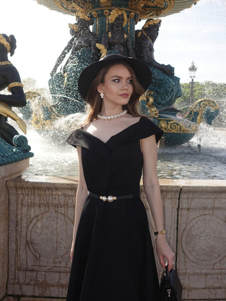 1950s Off Shoulder Swing Dress, vintage dress, retro fashion, rockabilly, pin-up fashion - perfect for women who love vintage and retro fashion